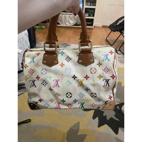 Authentic Vintage Louis Vuitton Speedy 30 Satchel Multicolor Canvas - Preowned - Picture 12 of 13